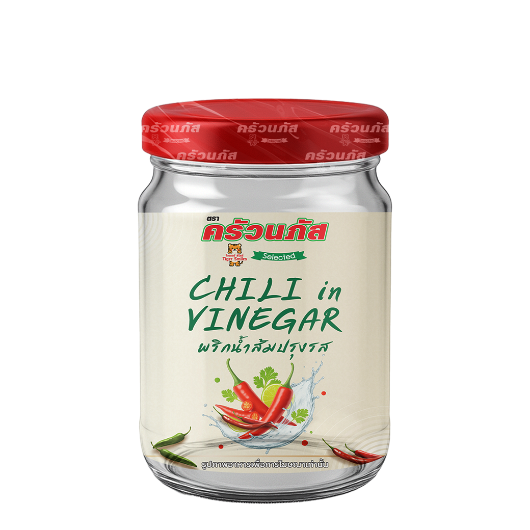 Kruanapat Chili in Vinegar (Glass jar) 450g x 24 jar